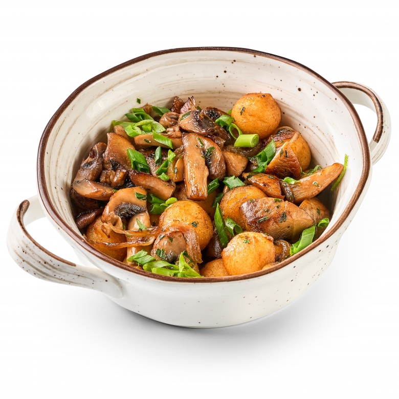 Жареный картофель с грибами